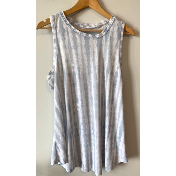 Athleta Tie Dye Blue & White Tank Top Size XL - Picture 1 of 9